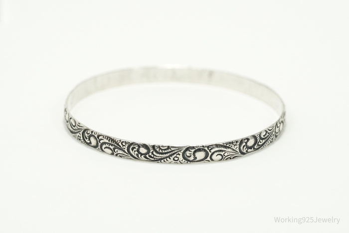 Antique Designer Danecraft Art Deco Pattern Sterling Silver Bracelet 8"