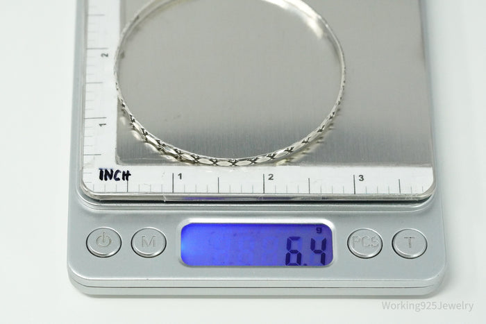 Antique Designer Danecraft Pattern Sterling Silver Bracelet 8"