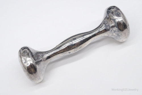 Antique Designer Gorham Large 1827 Sterling Silver Baby Rattle