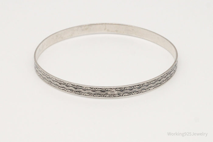 Antique Designer P & H Sterling Silver Bangle Bracelet