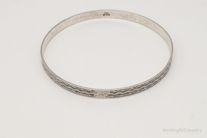Antique Designer P & H Sterling Silver Bangle Bracelet