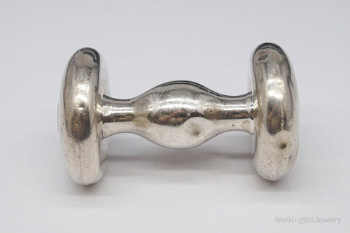 Antique Designer Towle Large Sterling Silver Baby Rattle