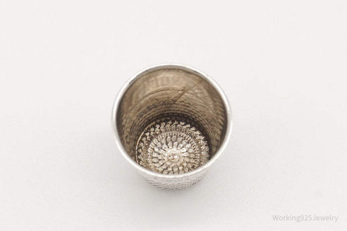 Antique Dome Sterling Silver Thimble Size 7