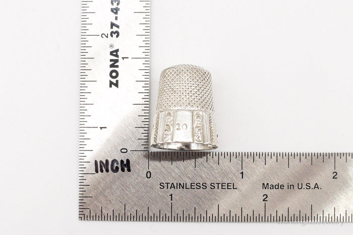 Antique Ketcham McDougall Sterling Silver Thimble Size 10