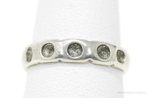Antique Silver Band Ring - Size 5