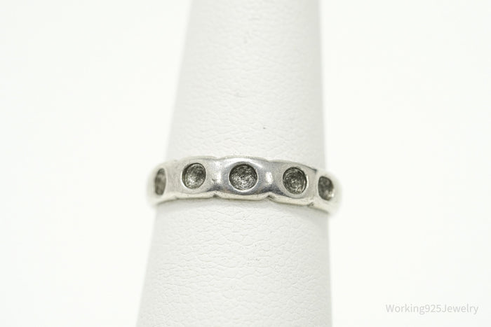 Antique Silver Band Ring - Size 5