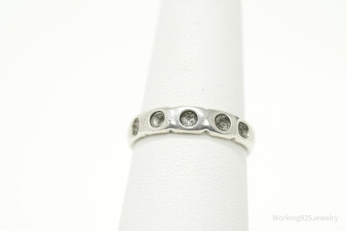 Antique Silver Band Ring - Size 5