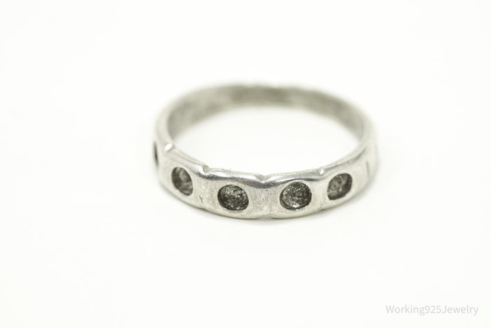 Antique Silver Band Ring - Size 5