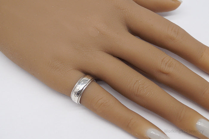 Antique Sterling Silver Band Ring - Size 5.5
