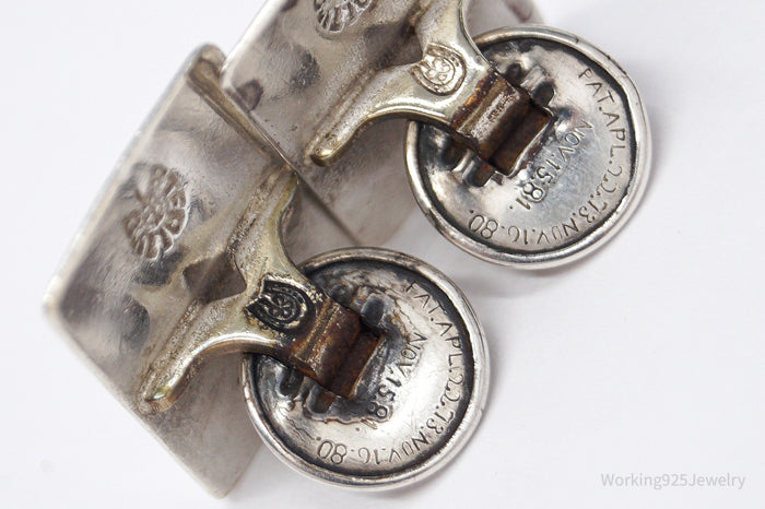 Antique Victorian Era 1800s Woman Sterling Silver Cufflinks