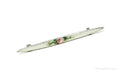 Antique Victorian Rose Guilloche Enamel Sterling Silver Brooch Pin