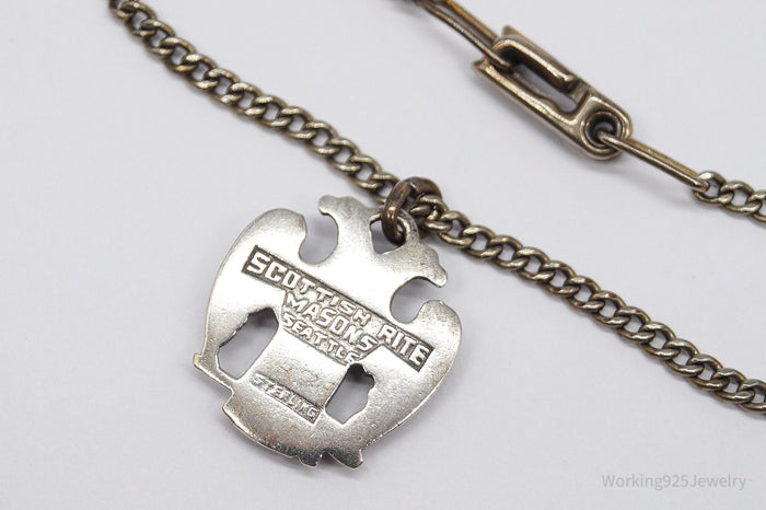 ATQ VTG Scottish Rite 32nd Degree Seattle Masons Sterling Silver Bracelet