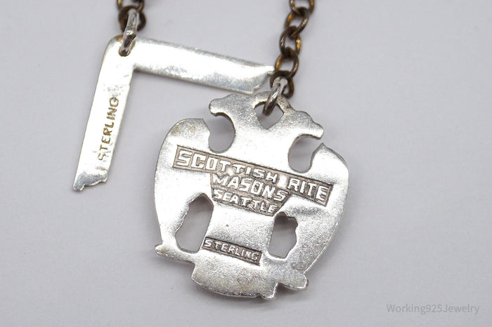 ATQ VTG Scottish Rite 32nd Degree Seattle Masons Sterling Silver Tie Tac