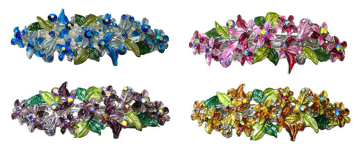 rose blue purple golden / set of 4