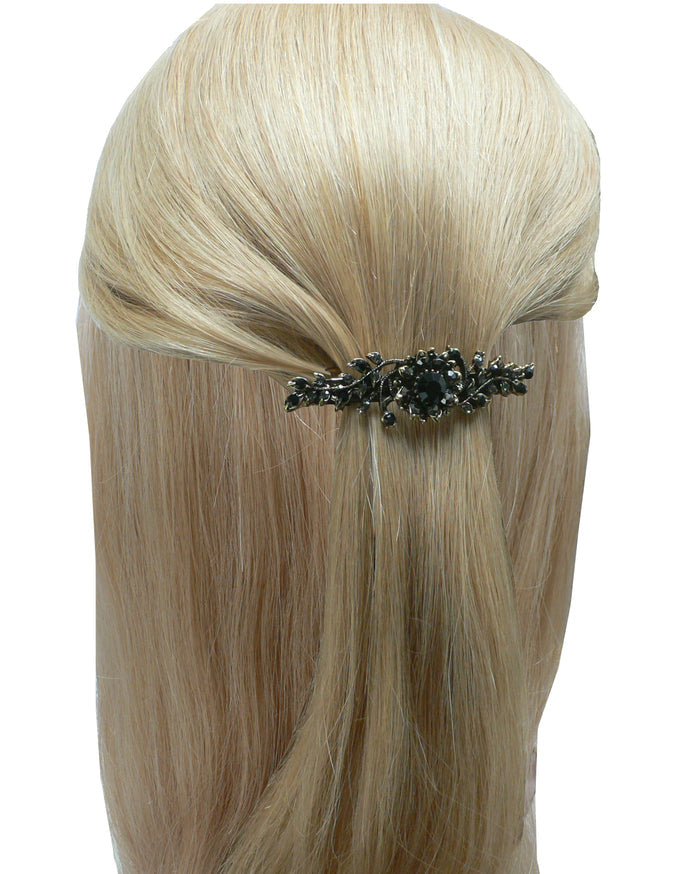 Bella Dozen Pack Med Size Barrettes 1 ea of 12 Shades of Crystals 5A86600-1-D