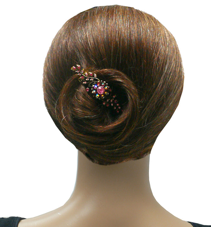 Bella Dozen Pack Med Size Barrettes 1 ea of 12 Shades of Crystals 5A86600-1-D