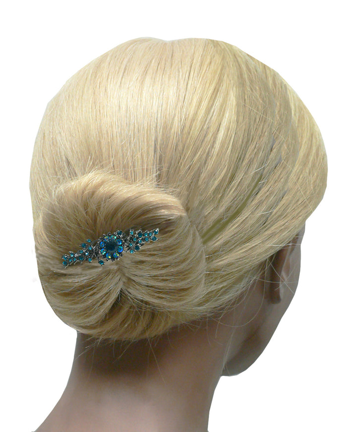 Bella Dozen Pack Med Size Barrettes 1 ea of 12 Shades of Crystals 5A86600-1-D