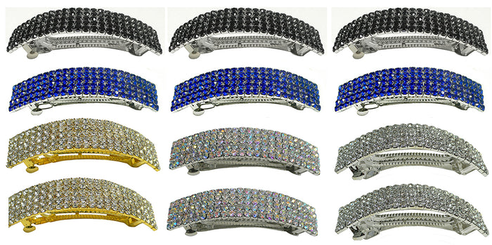 Bella Dz Pk 12 Bar Barrettes Thick Hair Barrettes 2 to 3 of 5 Colors U86010-0004-D