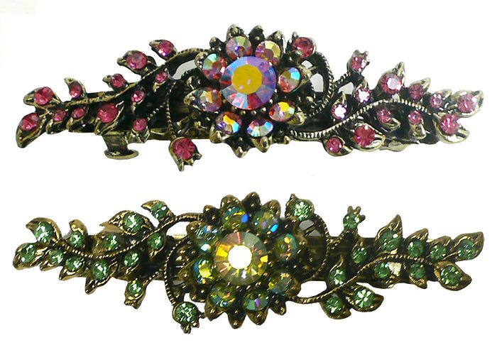 Bella Mid Size Crystal Barrette Sparkly Crystals in Set of 2, 3, 4 #5A86600-1