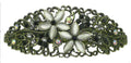Bella Oval Barrette with Catseyes and Crystals #NM86010-1