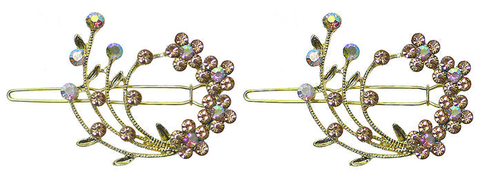 Bella Pair of Hair Barrettes Snap Clips for Thin Hair Young Girls Toddlers U86200-2108pr