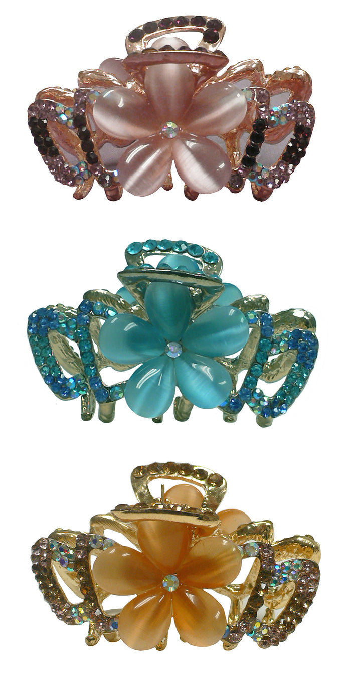 Set of 3 / Purple Aqua Amber