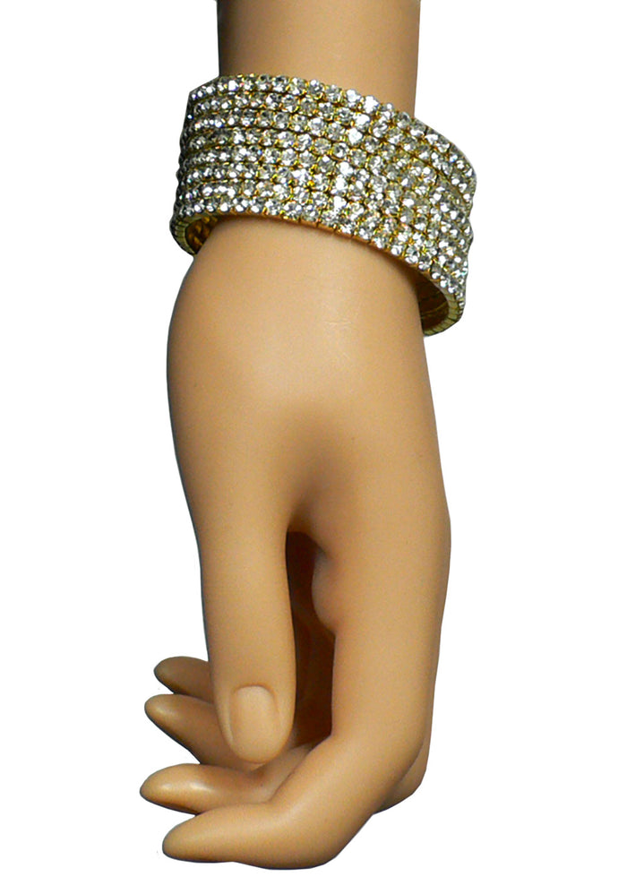 BFJ presents Brand JCGY Crystal Spiral Bracelet 8 Strands of Crystal Spirals for Bridal,  Parties 5614gs