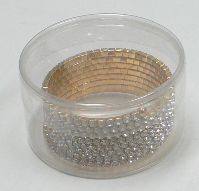 BFJ presents Brand JCGY Crystal Spiral Bracelet 8 Strands of Crystal Spirals for Bridal,  Parties 5614gs