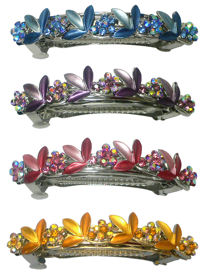 Bmid750-3 Bella Crystal Barrette Mid Size Hair Barrette Hairclip Sparkly Crystals YY86750-3