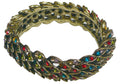 BraceletEasy Bella Metal Bangle Bracelet Gorgeous Design Antique Gold Tone Hinge Closure Easy to put on And Remove W83020-S1
