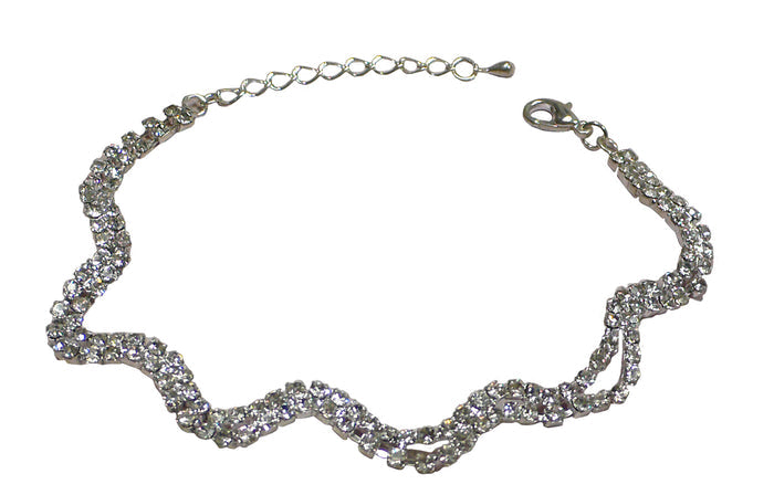 BraceletWavy Bella Crystal Bracelet,  2 Strands of Crystals #5A83010-1