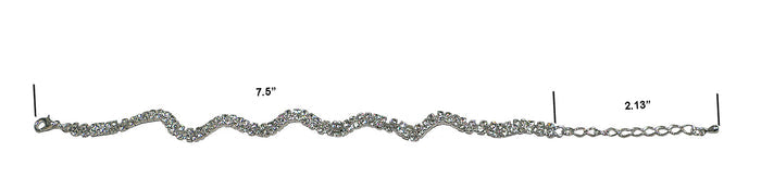 BraceletWavy Bella Crystal Bracelet,  2 Strands of Crystals #5A83010-1