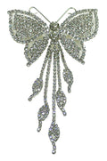 Brand jcgy Crystal White Butterfly Barrette Bridal Barrette Wedding Hairclip AD86014-9050