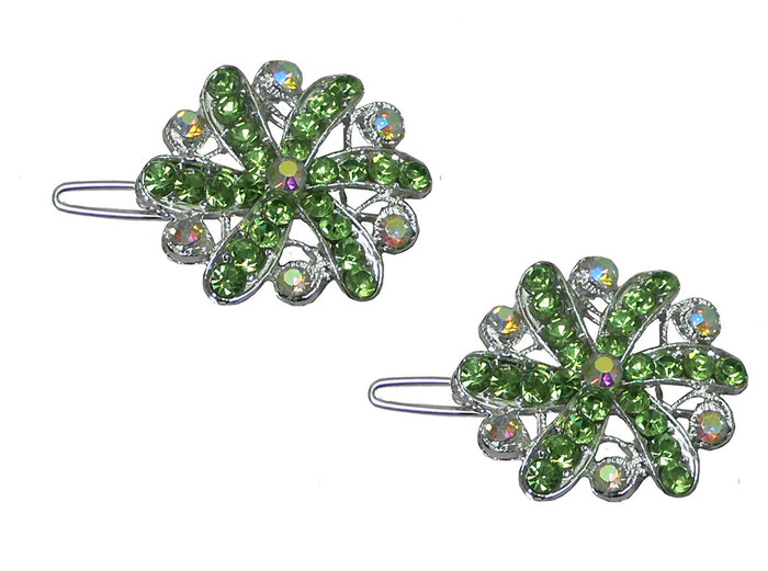 BsnapClipMed Bella Medallion Barrettes Snap Clips for Thin Hair or Young Girls U86350-1719