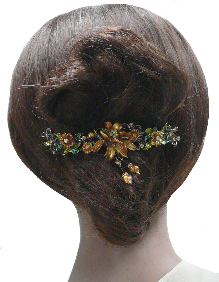 Combo Set of 2 2 Gorgeous Barrettes in 2 Unique Styles for Thick Hair 0052/010-3-2