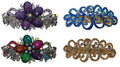 Combo Set of 4 4 Gorgeous Barrettes in 2 to 4 Unique Styles for Thick Hair 0052/17-4-