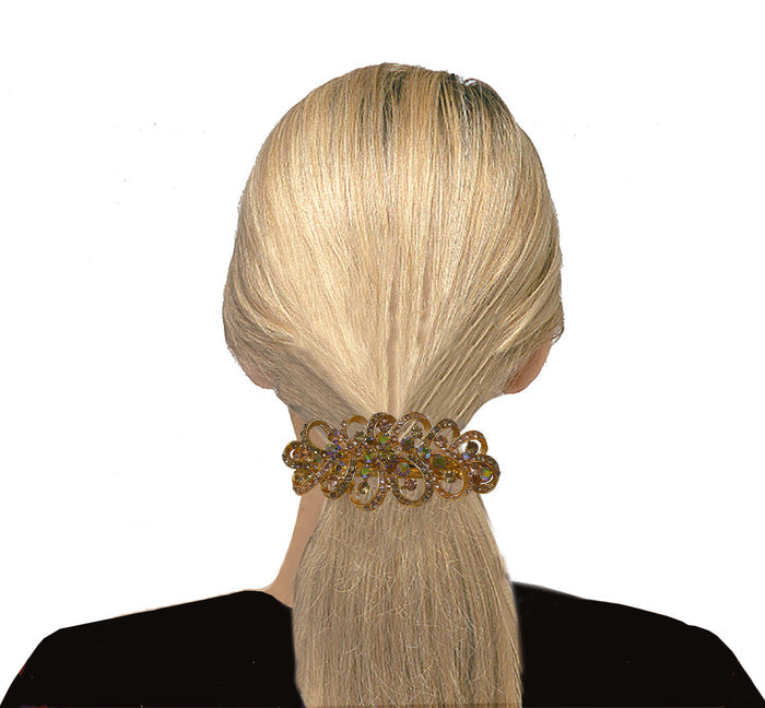 Combo Set of 4 4 Gorgeous Barrettes in 2 to 4 Unique Styles for Thick Hair 0052/17-4-