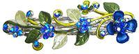 Crystal Flower Barrette, Lovely Design of Flower and Leaves #YY86800-8