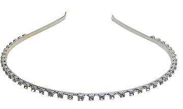 Crystal Headband silver tone plating #AD86451-9002s