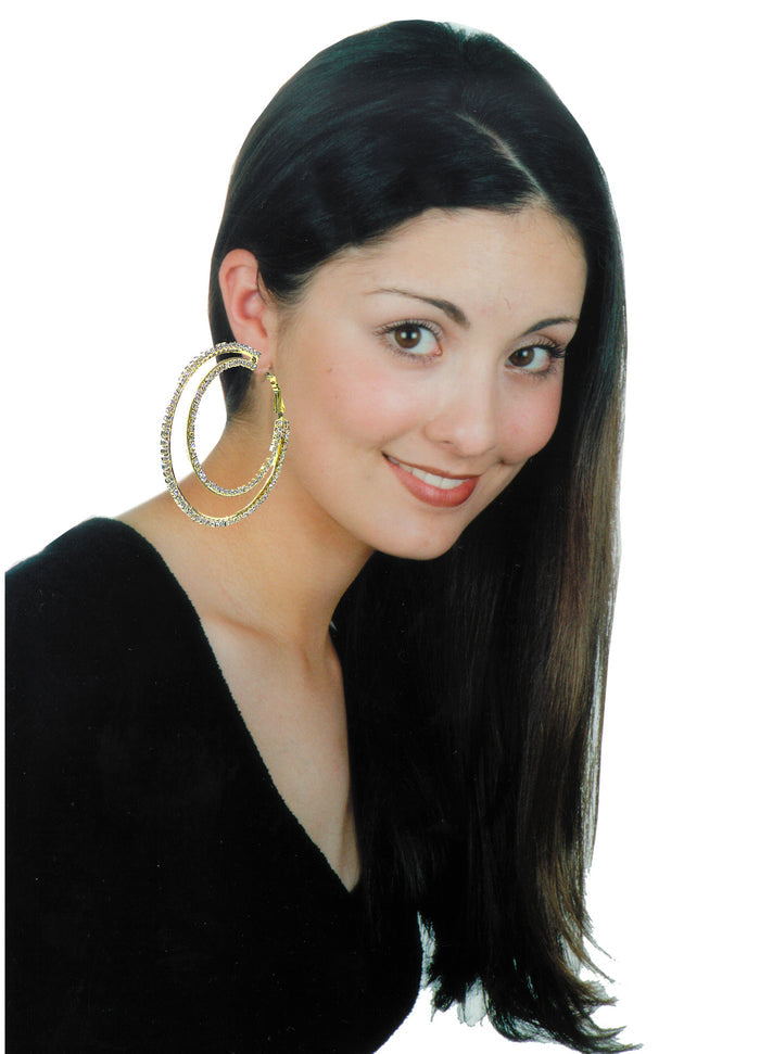 Crystal Hoops AD89012-8113GD
