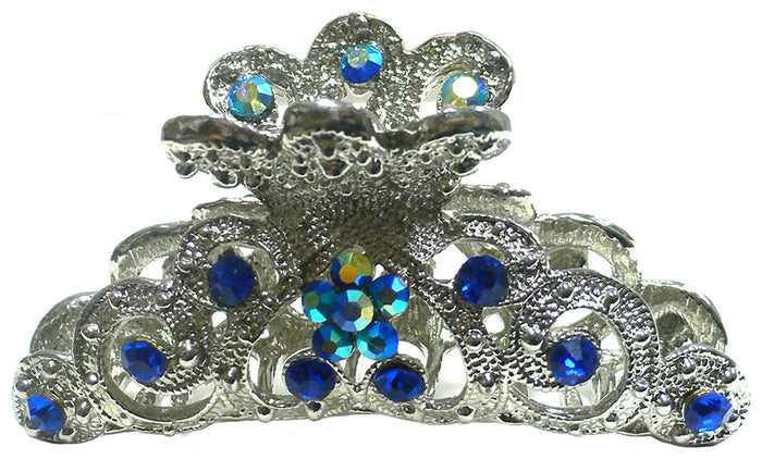Crystal Metal Jaw Clip Silver Tone Hair Claw GL86480-HB5