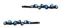 Crystals Hairpins  #NM86300-1black