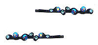 Crystals Hairpins  #NM86300-1black