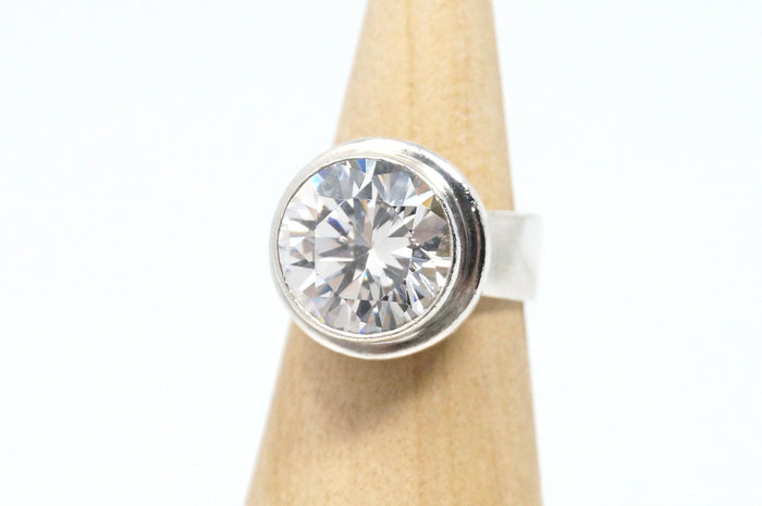 Designer Claudia Agudelo "Ex EX" Collection Large Gem Sterling Statement Ring