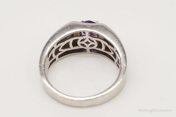 Designer D'joy Amethyst Sterling Silver Ring - Size 9.75
