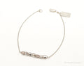 Designer Fresh Tangerine Glass Bead Chain Link Sterling Silver Bracelet