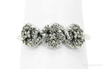 Designer Pandora Triple Pansies Cubic Zirconia Sterling Silver Ring - Size 6.75