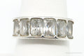 Designer Ross Simons Cubic Zirconia Sterling Silver Ring - Size 8