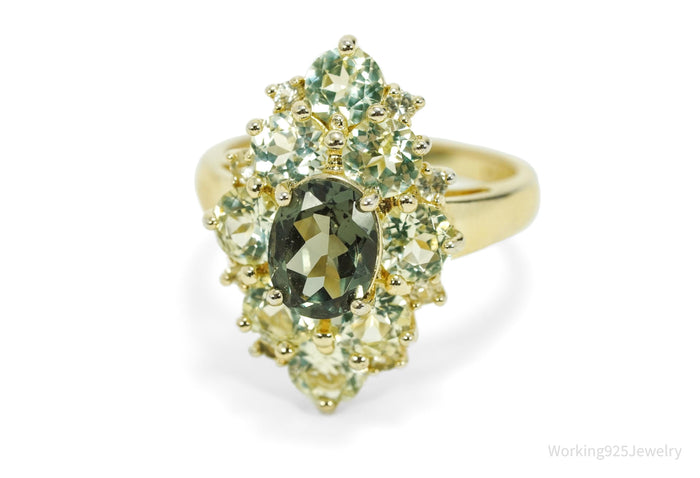 Designer Ross Simons Green Spinel Gold Over Sterling Silver Ring - Size 9