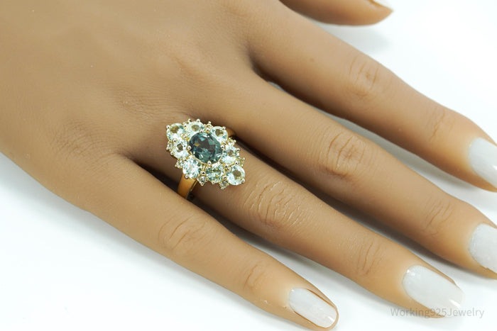 Designer Ross Simons Green Spinel Gold Over Sterling Silver Ring - Size 9